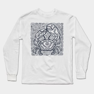 Stone Crab Ink Art Tattoo Retro Black Long Sleeve T-Shirt